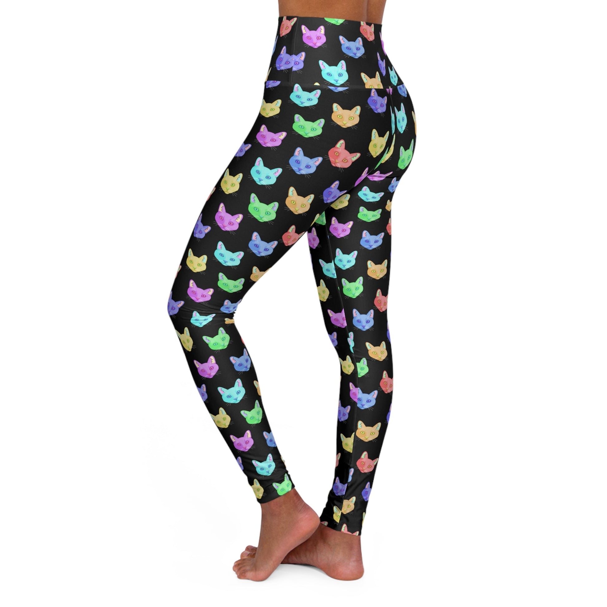 Rainbow DSH Cats | Leggings - Detezi Designs-20783544018364214712