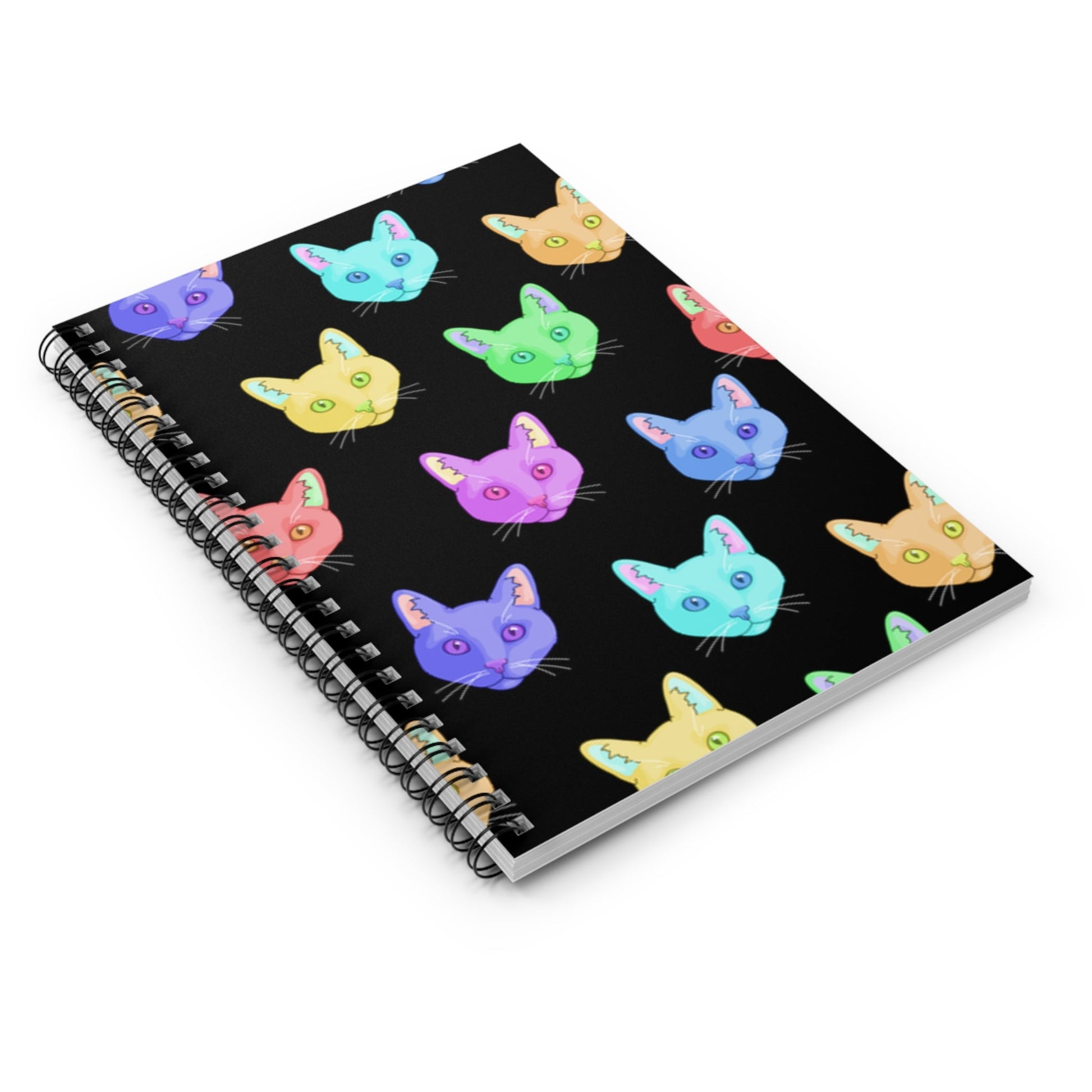 Rainbow DSH Cats | Spiral Notebook - Detezi Designs-30118727017190702880