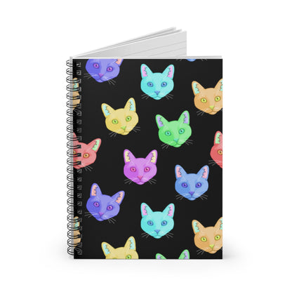 Rainbow DSH Cats | Spiral Notebook - Detezi Designs-30118727017190702880