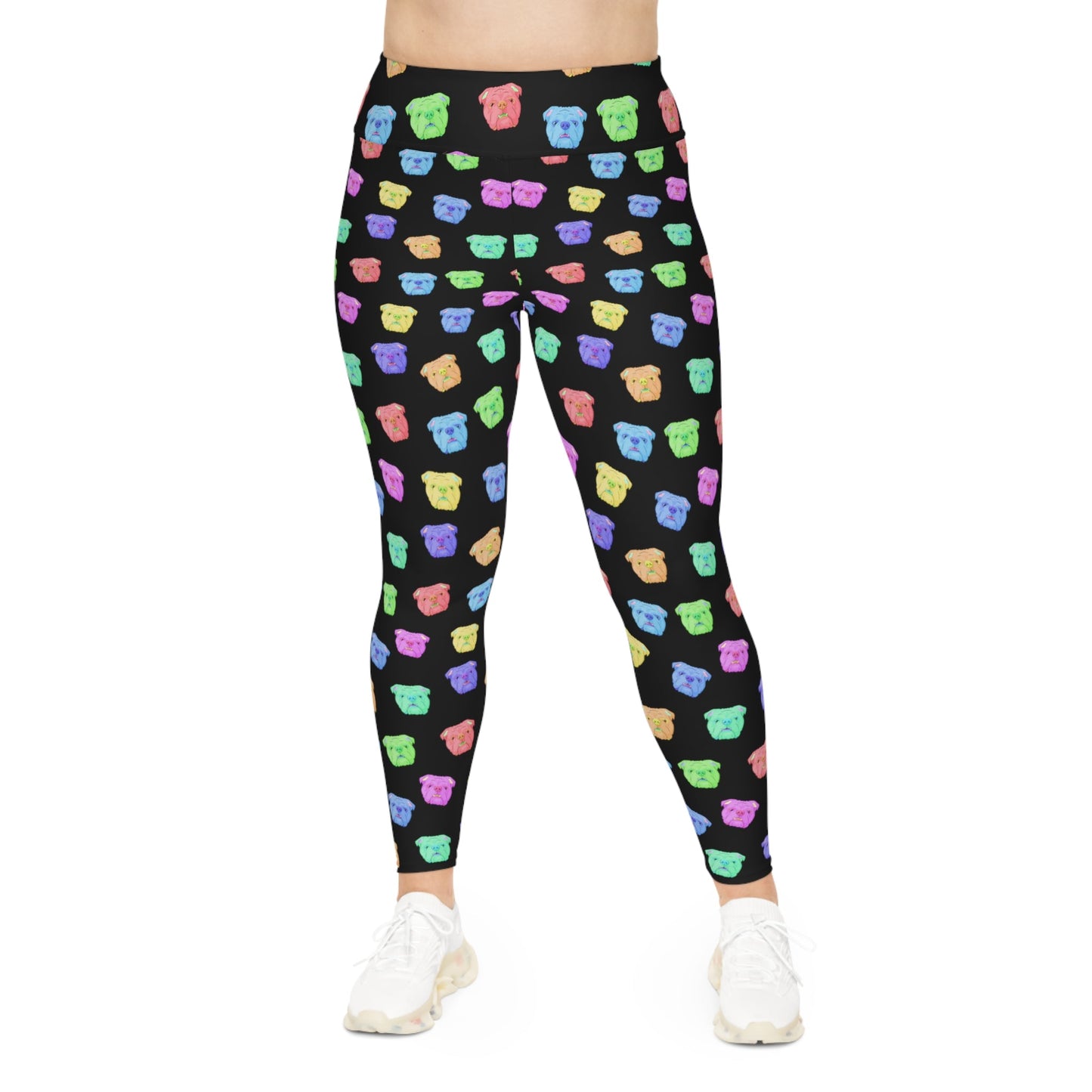 Rainbow English Bulldogs | Leggings - Detezi Designs-24987995543652776342