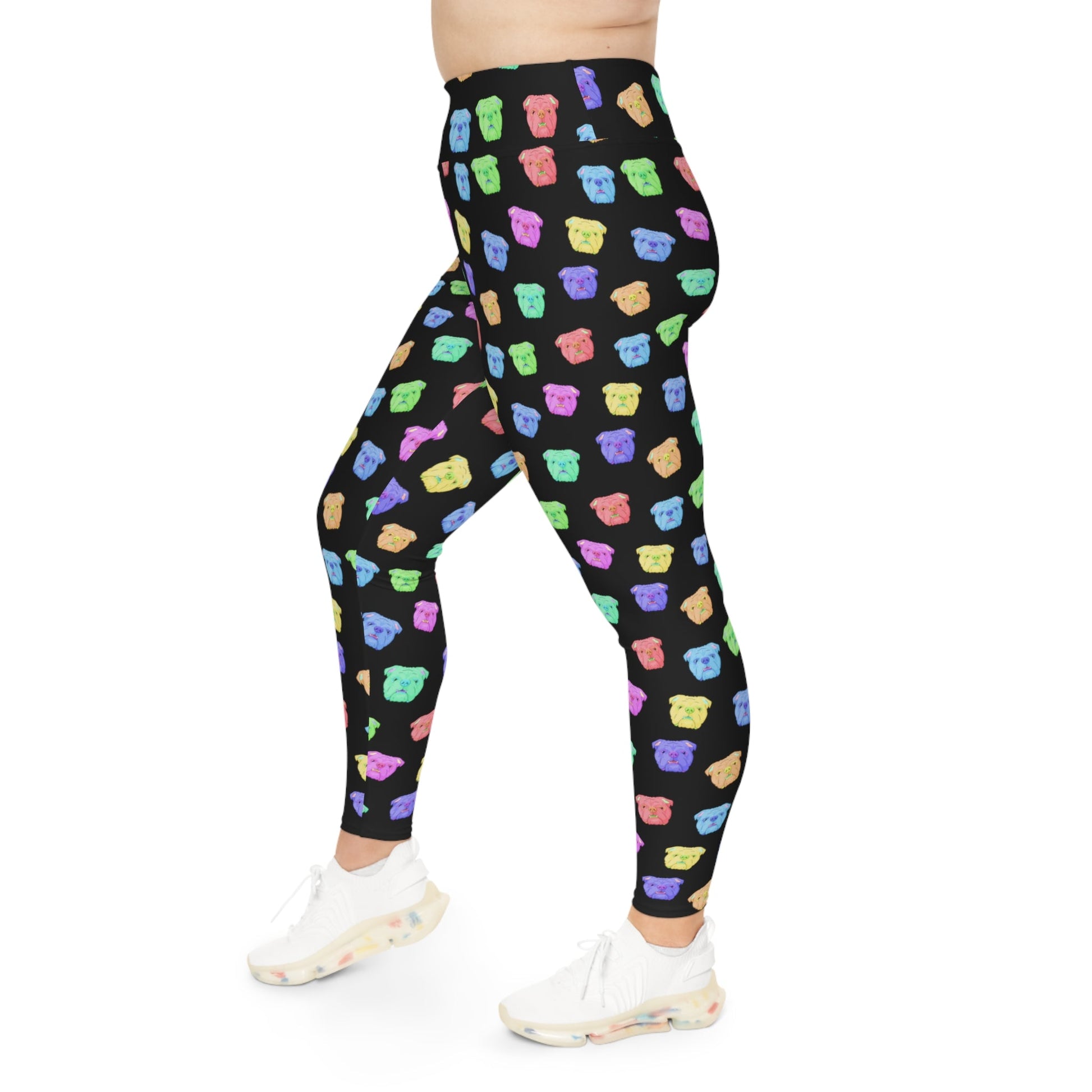 Rainbow English Bulldogs | Leggings - Detezi Designs-24987995543652776342