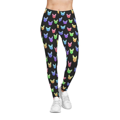 Rainbow Frenchies | Leggings - Detezi Designs-25003266541432343292