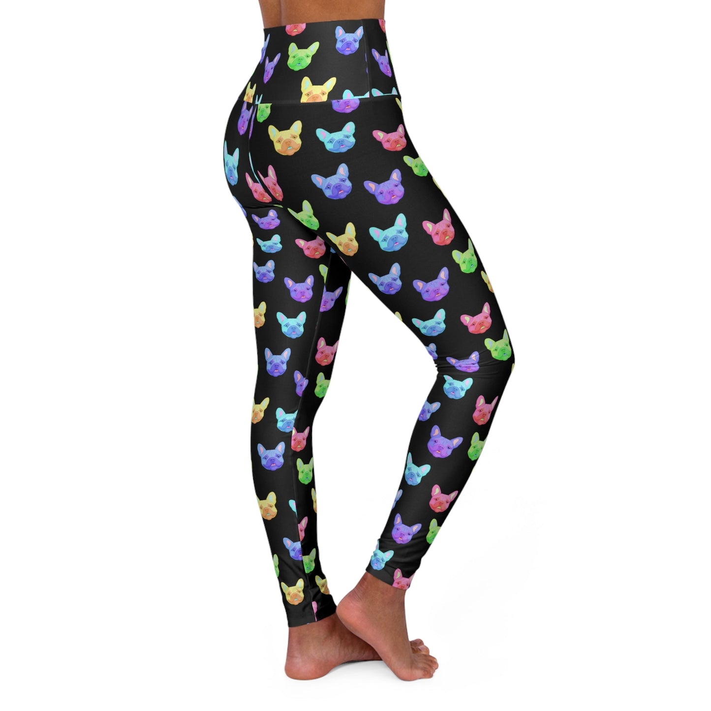 Rainbow Frenchies | Leggings - Detezi Designs-25003266541432343292