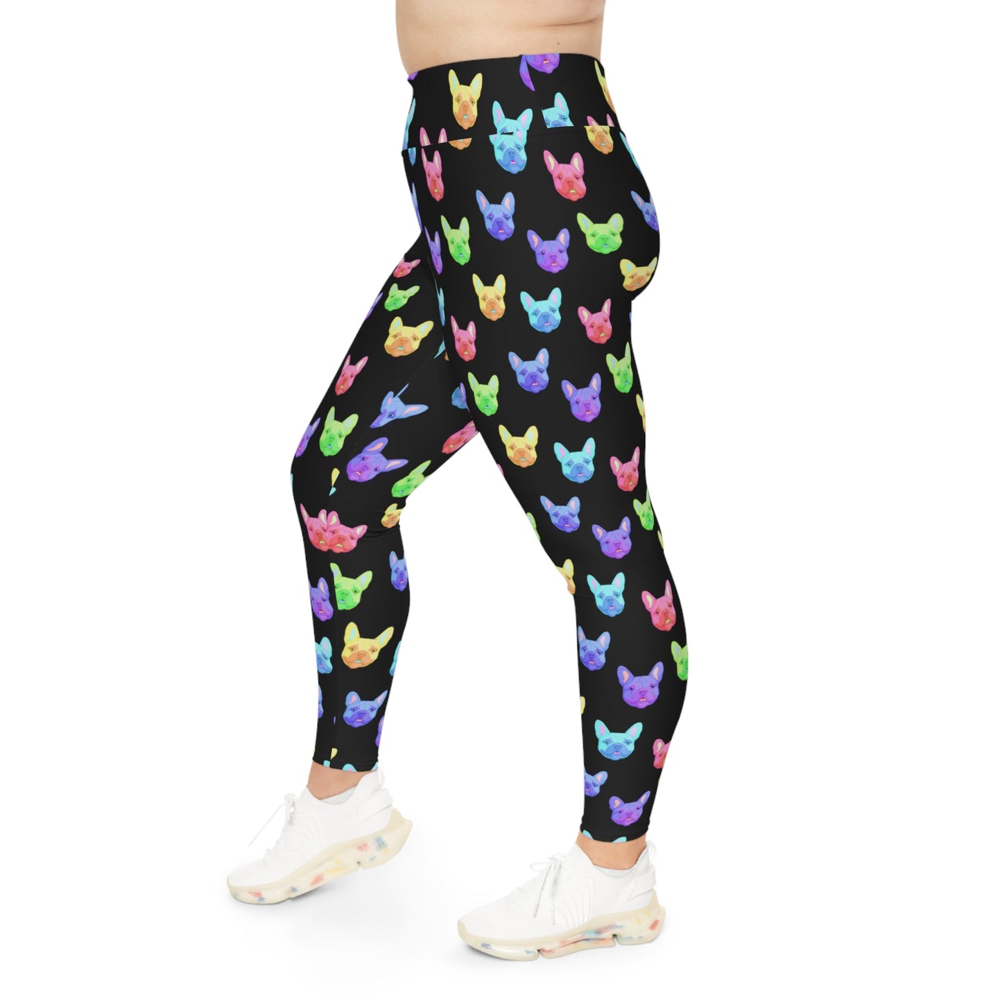 Rainbow Frenchies | Leggings - Detezi Designs-25003266541432343292