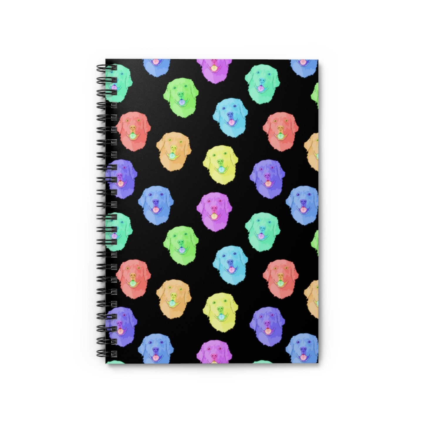 Rainbow Golden Retriever | Spiral Notebook - Detezi Designs-16293248335729984550