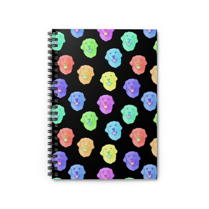 Rainbow Golden Retriever | Spiral Notebook - Detezi Designs-16293248335729984550