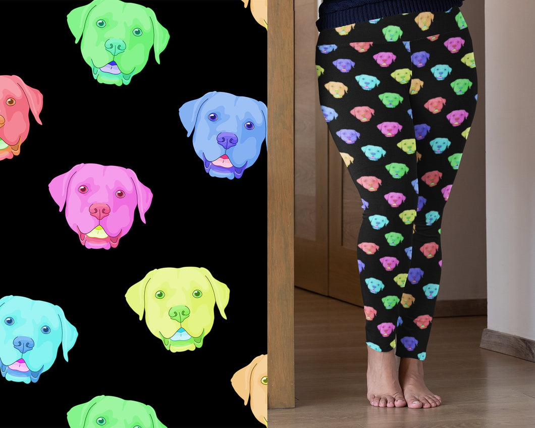 Rainbow Labrador Retrievers | Leggings - Detezi Designs-25537876658096012680