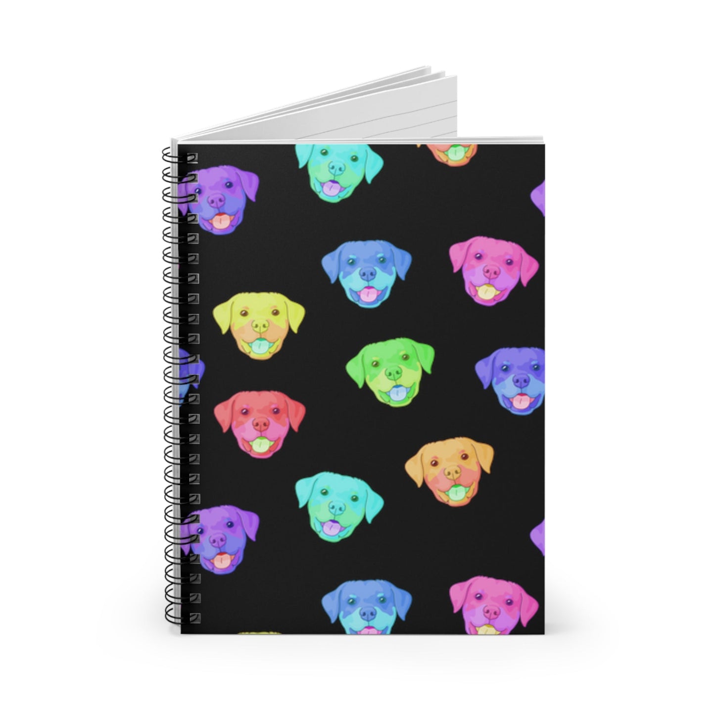 Rainbow Rottweilers | Spiral Notebook - Detezi Designs-48276576931777749409