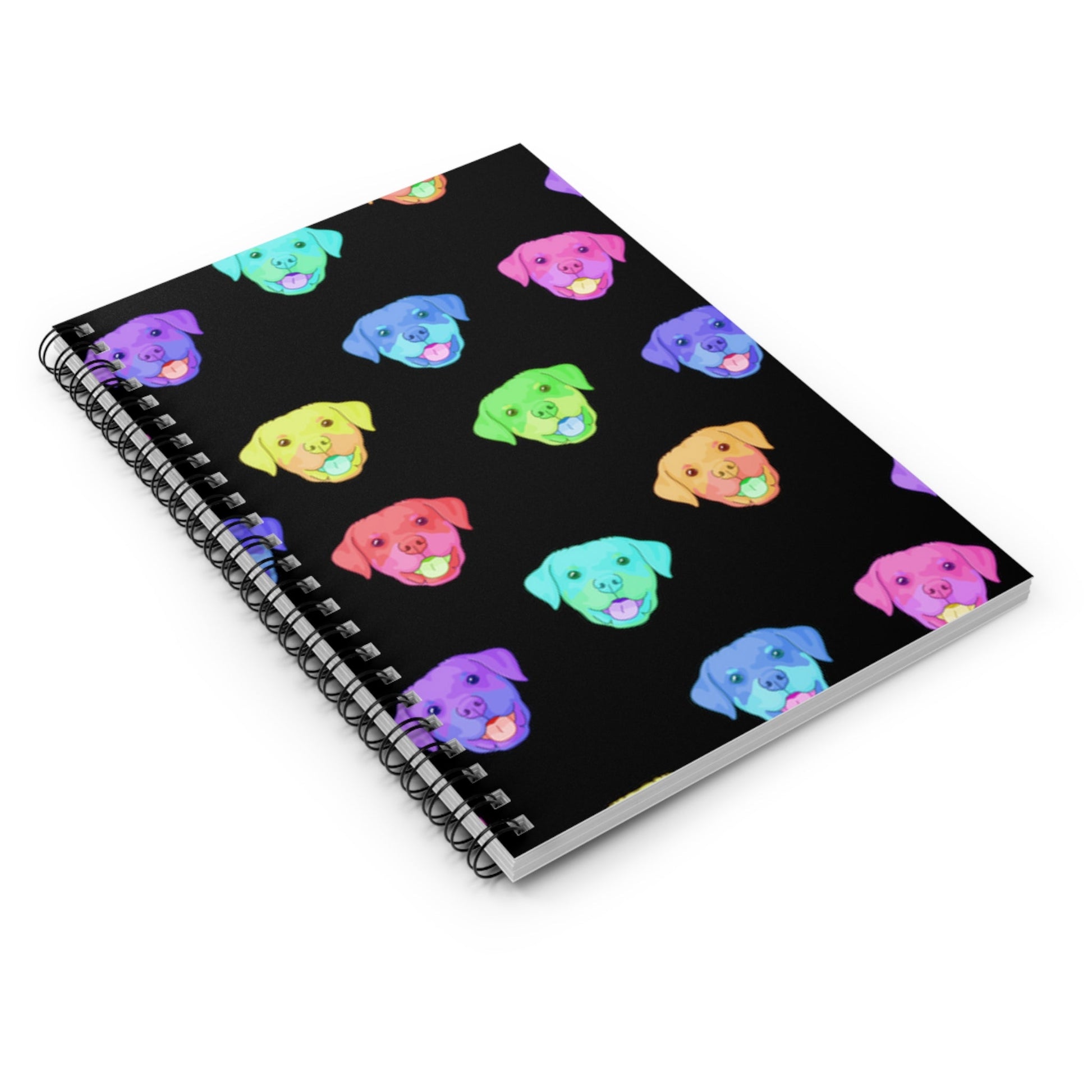 Rainbow Rottweilers | Spiral Notebook - Detezi Designs-48276576931777749409