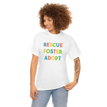 Load image into Gallery viewer, Rescue, Foster, Adopt Rainbow | Text Tees - Detezi Designs-29373507146745436037

