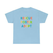 Load image into Gallery viewer, Rescue, Foster, Adopt Rainbow | Text Tees - Detezi Designs-31427431567018024840
