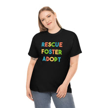 Load image into Gallery viewer, Rescue, Foster, Adopt Rainbow | Text Tees - Detezi Designs-48441389916777749086
