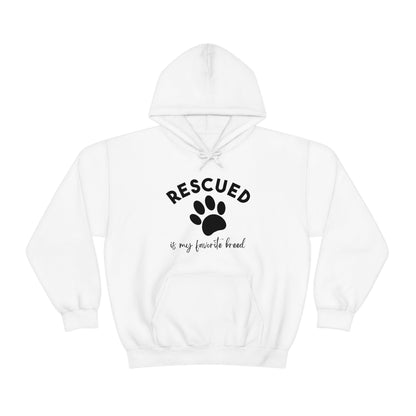 Rescued Is My Favorite Breed Paw | Hooded Sweatshirt - Detezi Designs-21455493331491364465