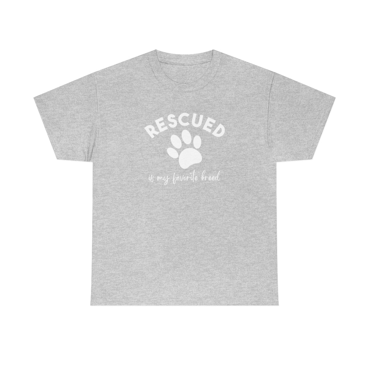 Rescued Is My Favorite Breed Paw | Text Tees - Detezi Designs-14431418584527080732
