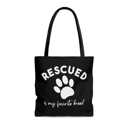 Rescued Is My Favorite Breed Paw | Tote Bag - Detezi Designs-20285097509871169883