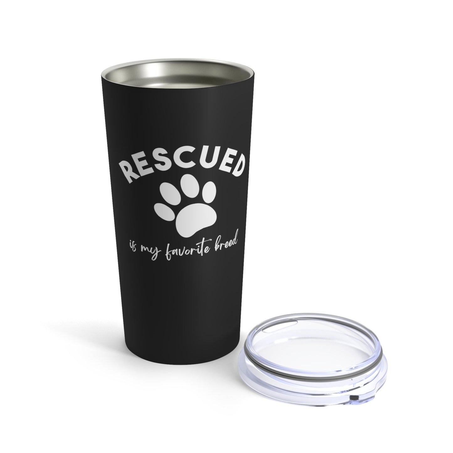 Rescued Is My Favorite Breed Paw | Tumbler - Detezi Designs-30180195550632352985