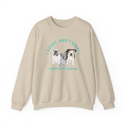 Retired to Rescue | FUNDRAISER | Crewneck Sweatshirt - Detezi Designs-10567729853731122530