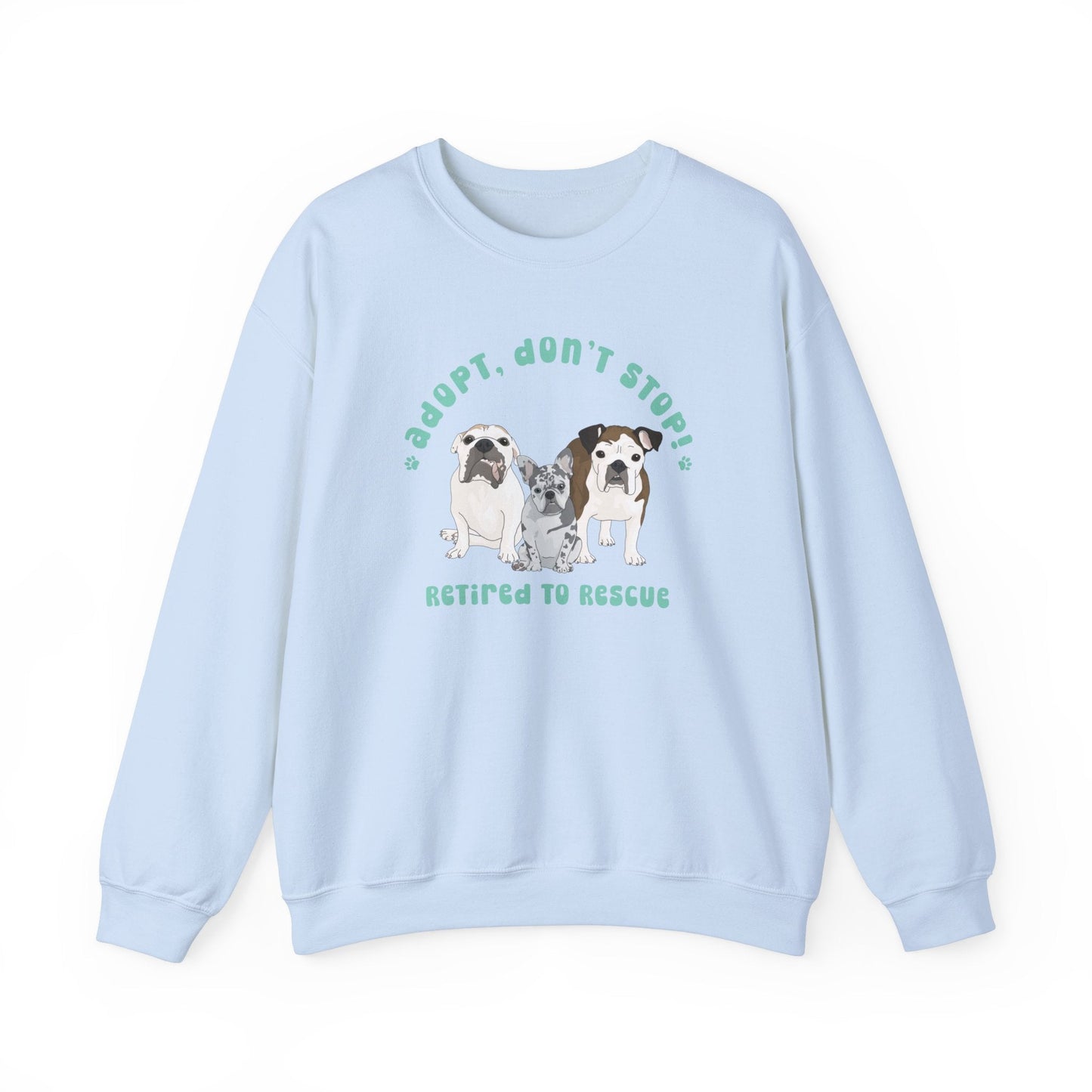 Retired to Rescue | FUNDRAISER | Crewneck Sweatshirt - Detezi Designs-31198891092221683962