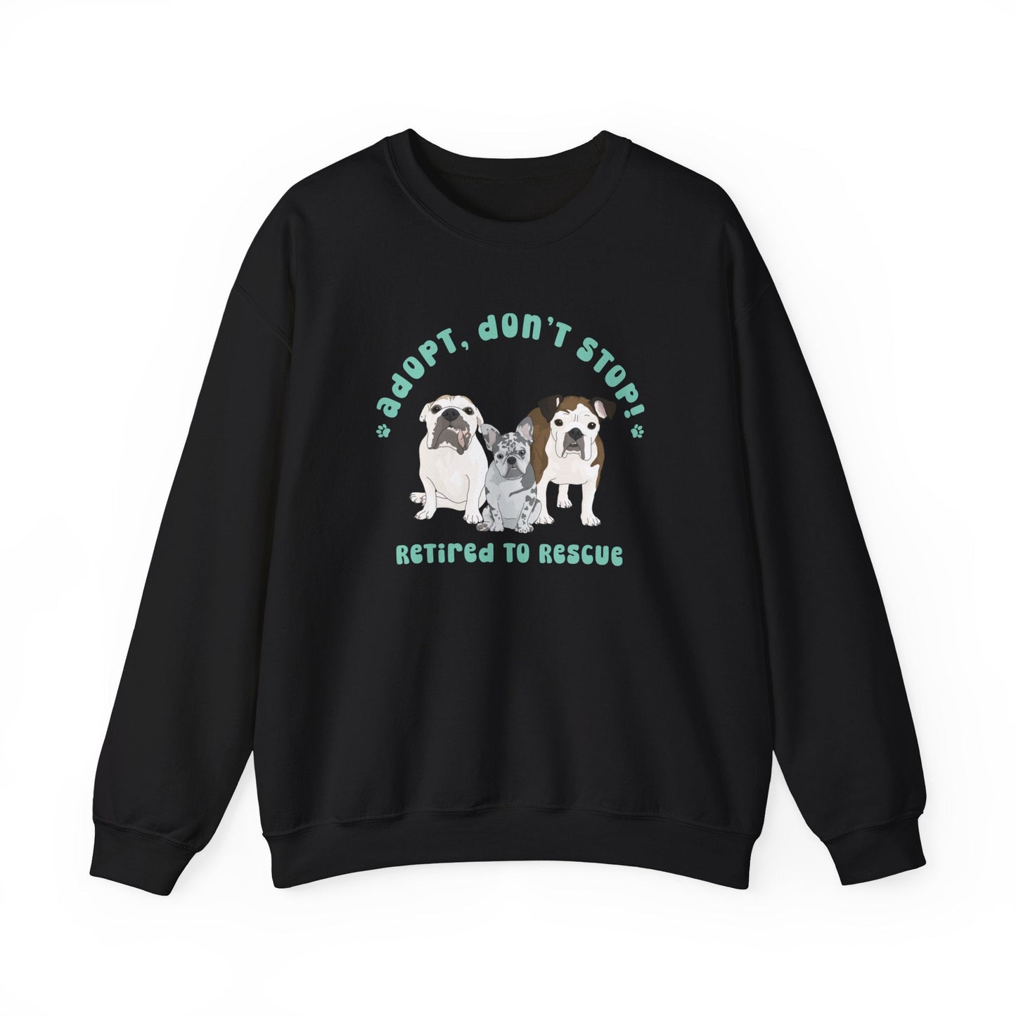 Retired to Rescue | FUNDRAISER | Crewneck Sweatshirt - Detezi Designs-32929623826302078676