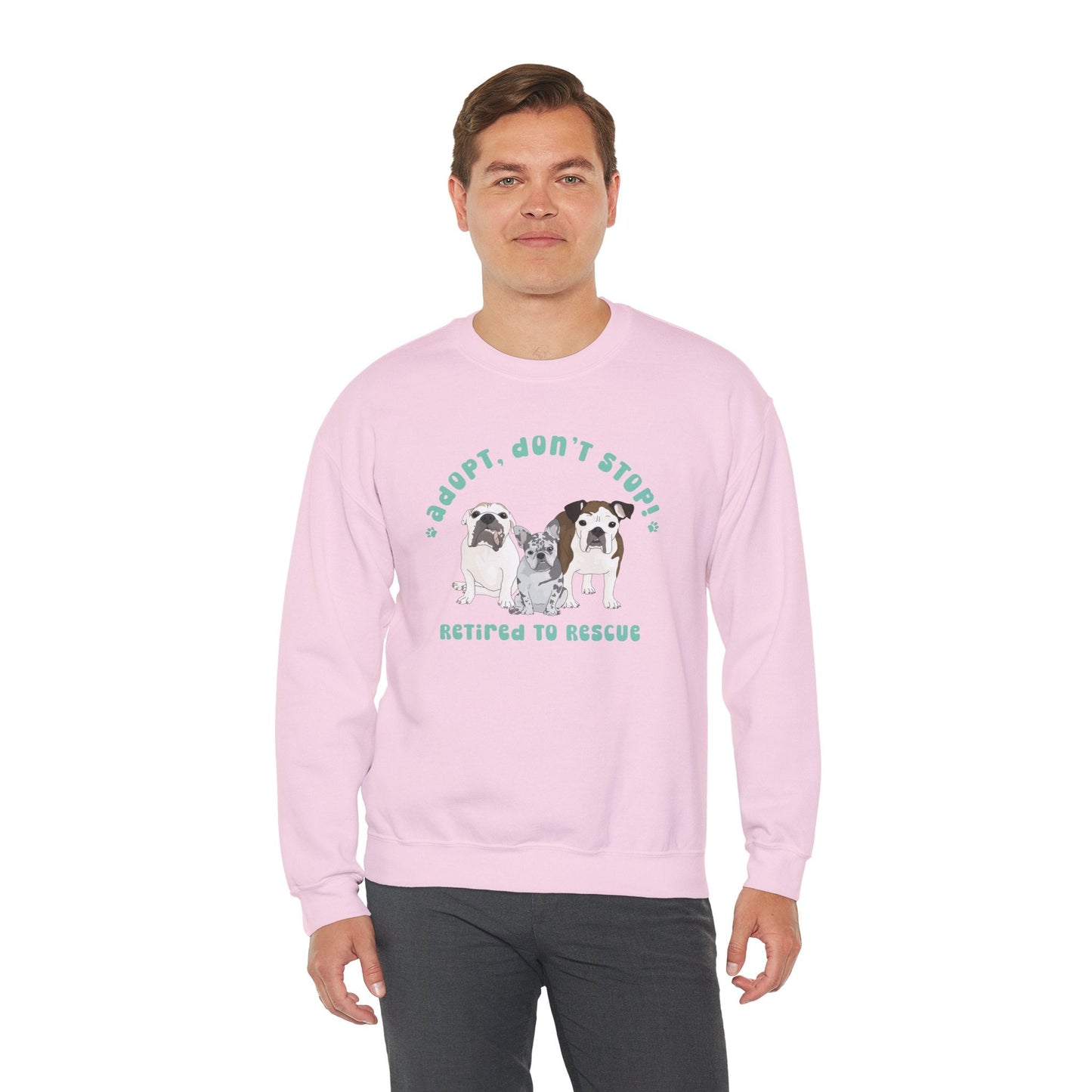 Retired to Rescue | FUNDRAISER | Crewneck Sweatshirt - Detezi Designs-32929623826302078676