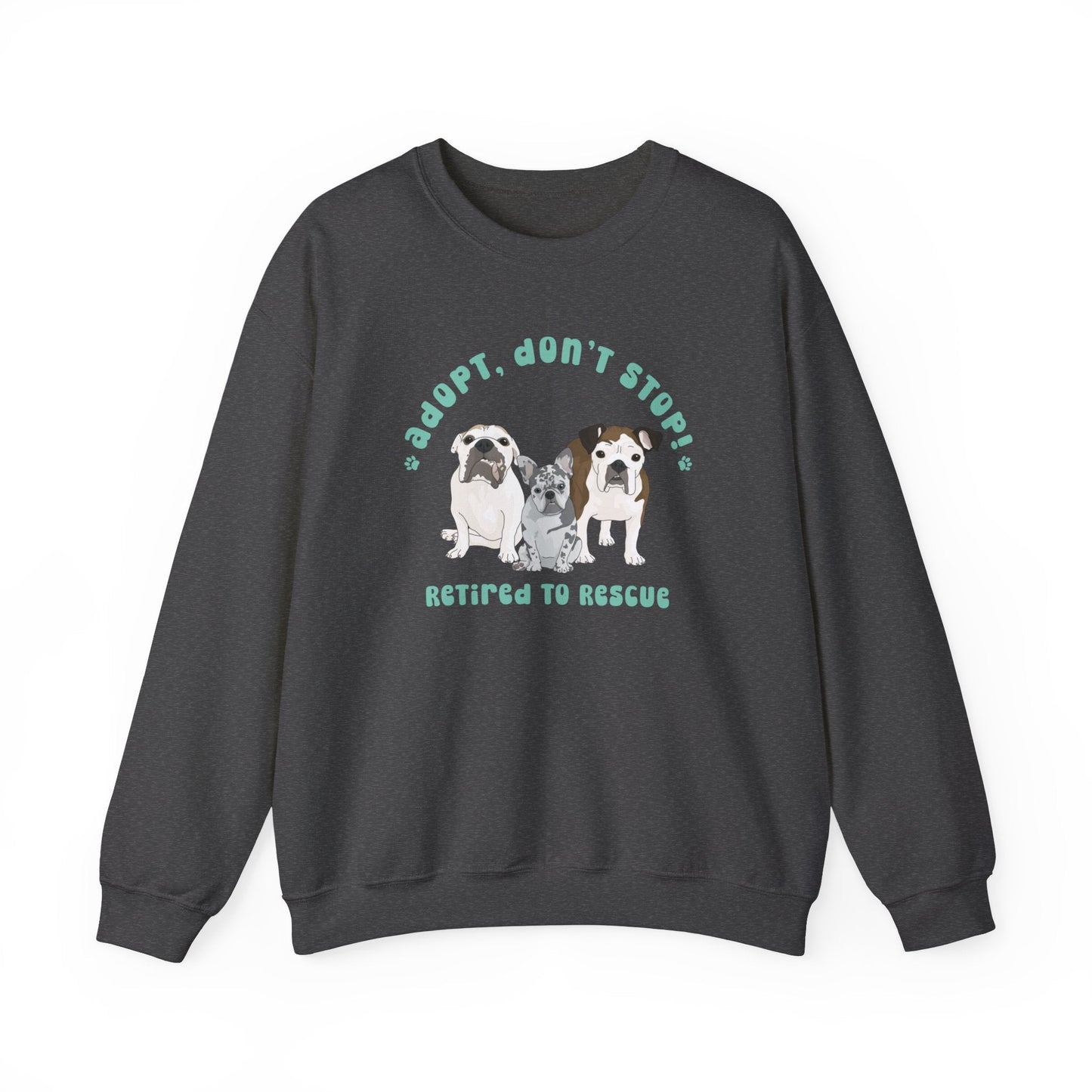 Retired to Rescue | FUNDRAISER | Crewneck Sweatshirt - Detezi Designs-88935114704524730258