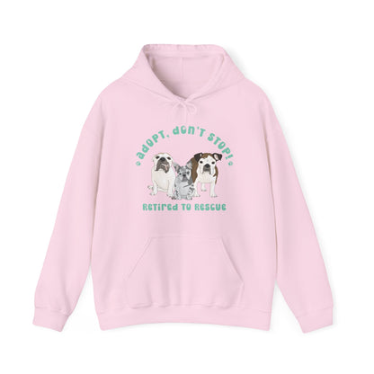 Retired to Rescue | FUNDRAISER | Hooded Sweatshirt - Detezi Designs-17363678621811871663