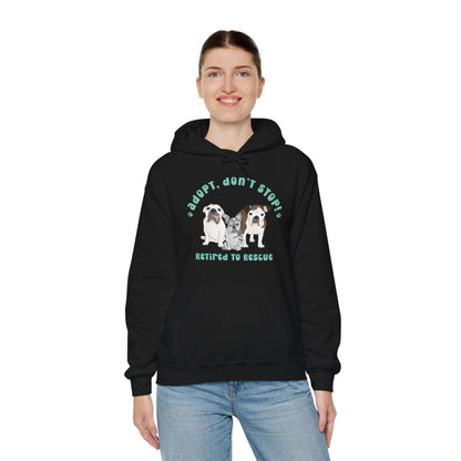 Retired to Rescue | FUNDRAISER | Hooded Sweatshirt - Detezi Designs-22474201481200903929