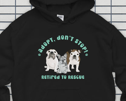 Retired to Rescue | FUNDRAISER | Hooded Sweatshirt - Detezi Designs-25645860631383075686