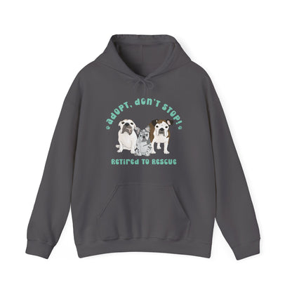 Retired to Rescue | FUNDRAISER | Hooded Sweatshirt - Detezi Designs-33494728102049035061