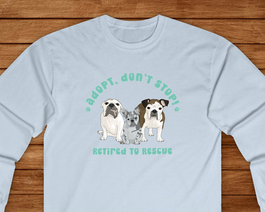 Retired to Rescue | FUNDRAISER | Long Sleeve Tee - Detezi Designs-30953574750607271891