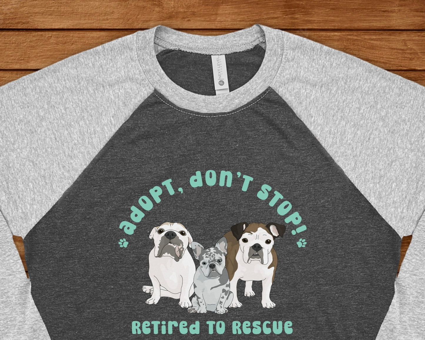 Retired to Rescue | FUNDRAISER | Unisex 3\4 Sleeve Tee - Detezi Designs-32986768109531963407