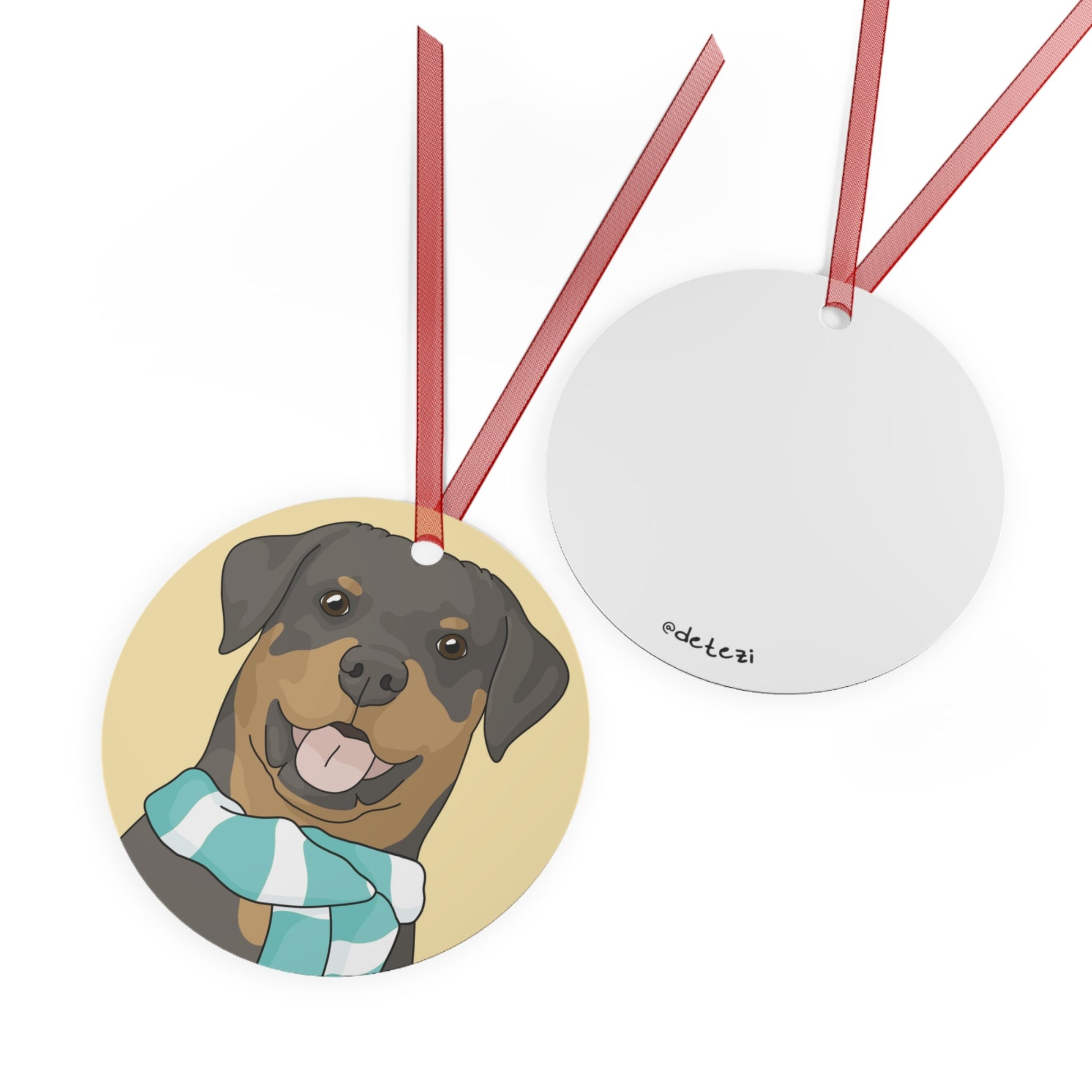 Rottweiler | 2023 Holiday Ornament - Detezi Designs-15095667431885363526