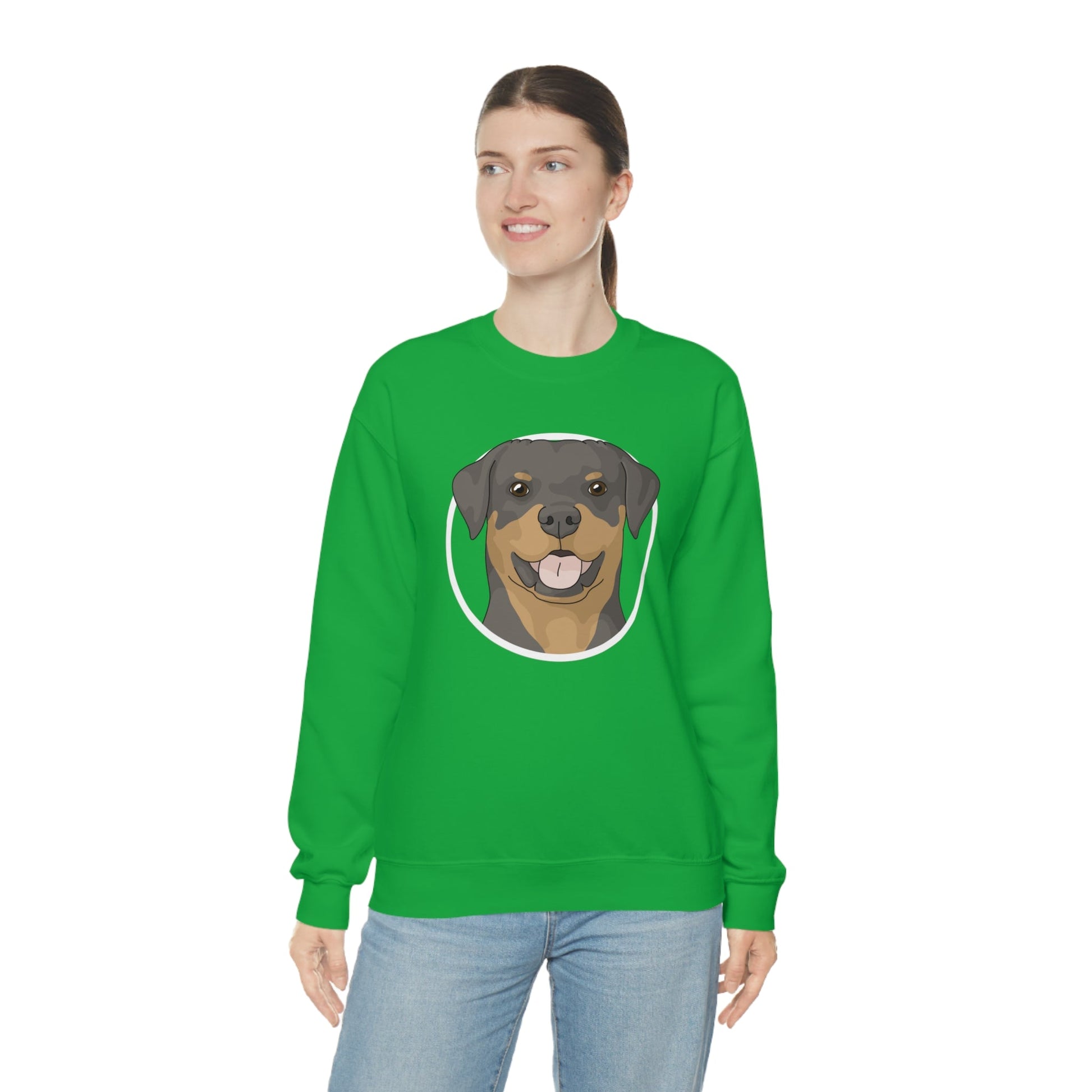 Rottweiler Circle | Crewneck Sweatshirt - Detezi Designs-10353860126588841090