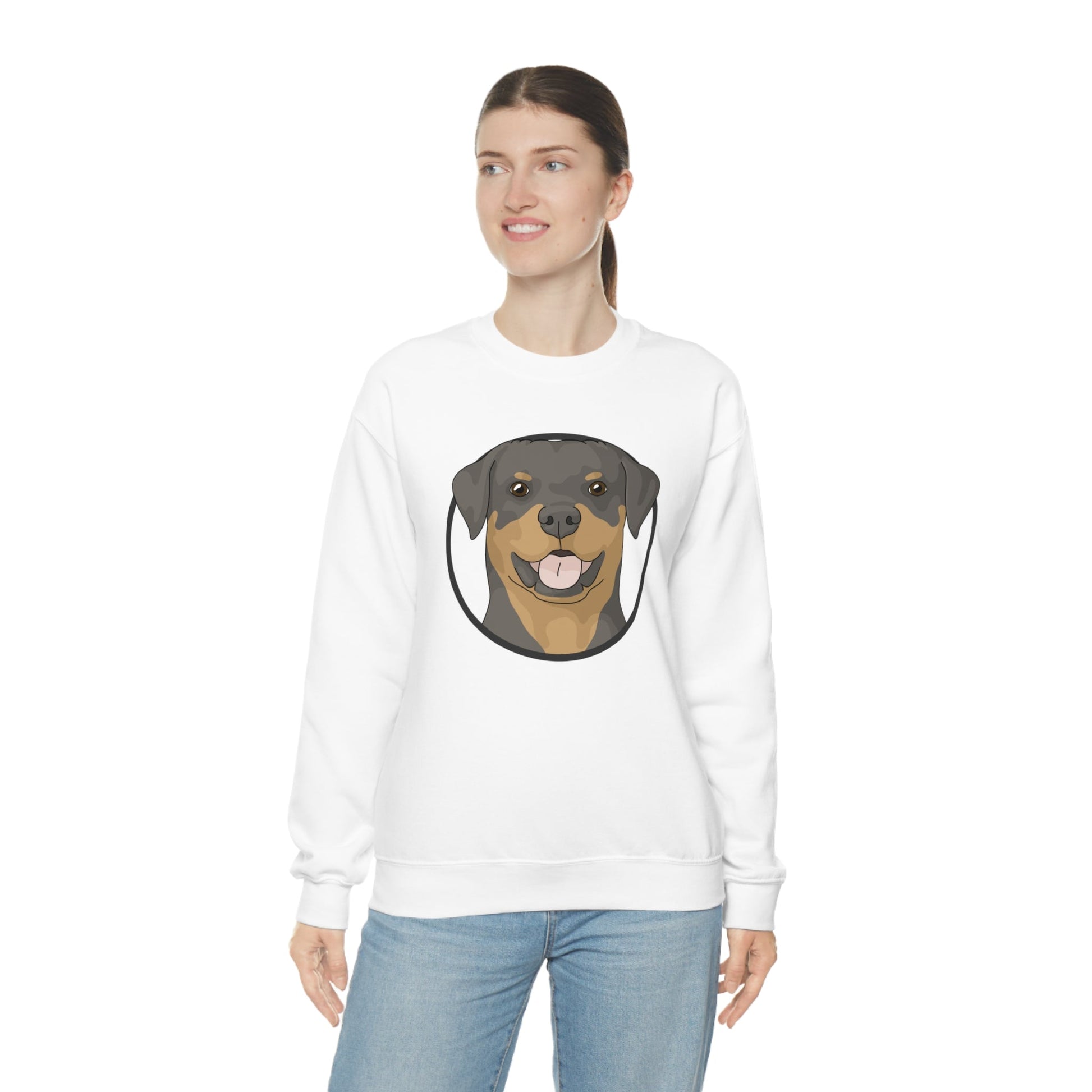 Rottweiler Circle | Crewneck Sweatshirt - Detezi Designs-10353860126588841090