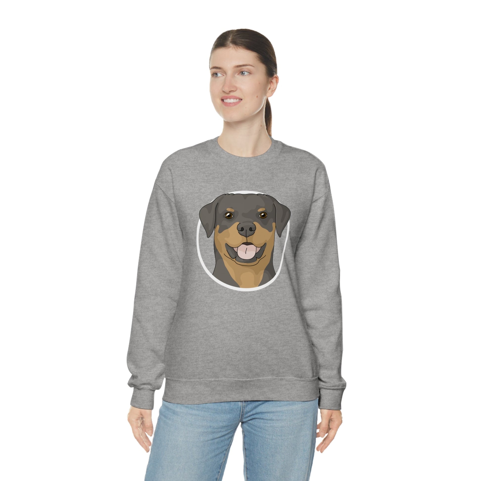 Rottweiler Circle | Crewneck Sweatshirt - Detezi Designs-10353860126588841090