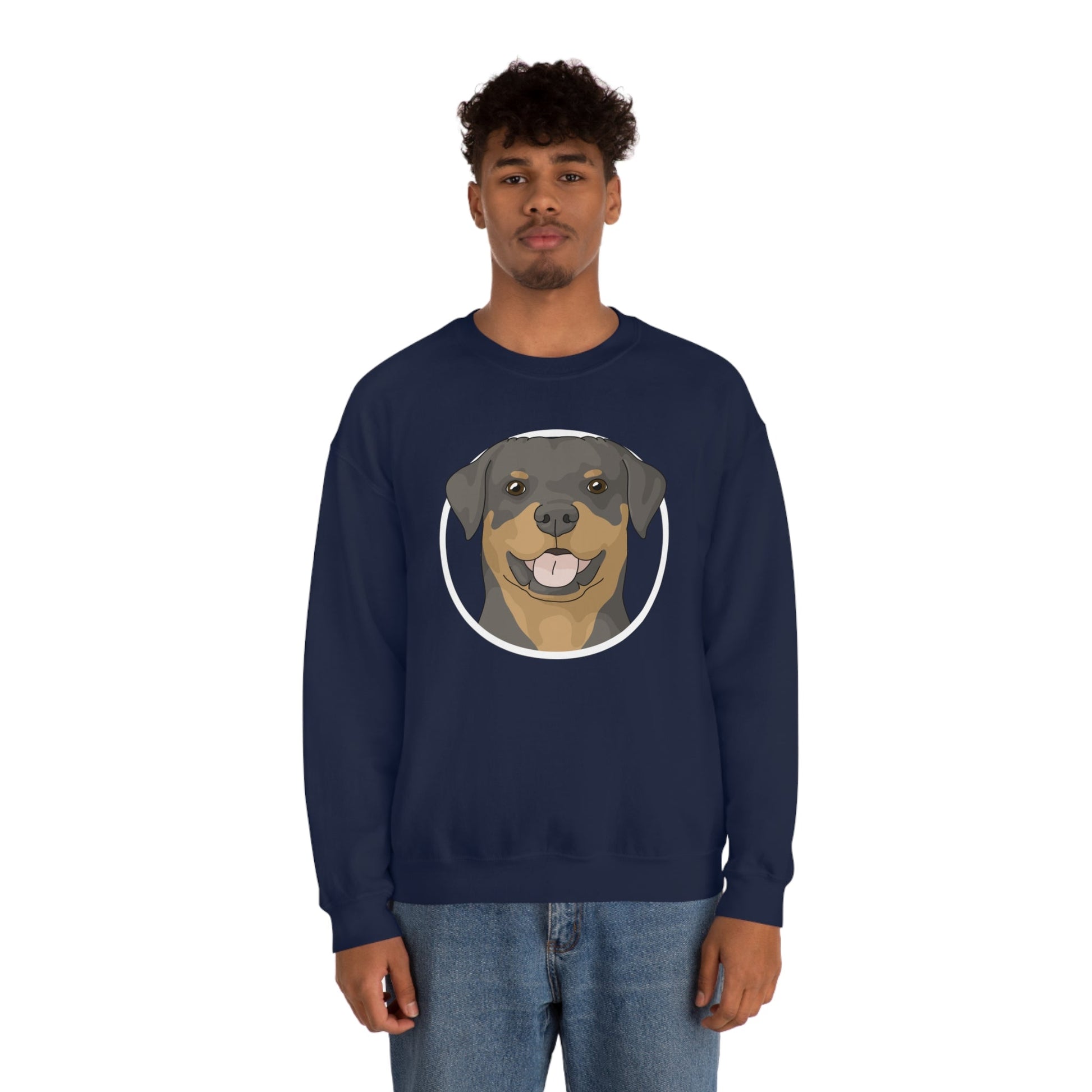 Rottweiler Circle | Crewneck Sweatshirt - Detezi Designs-10353860126588841090