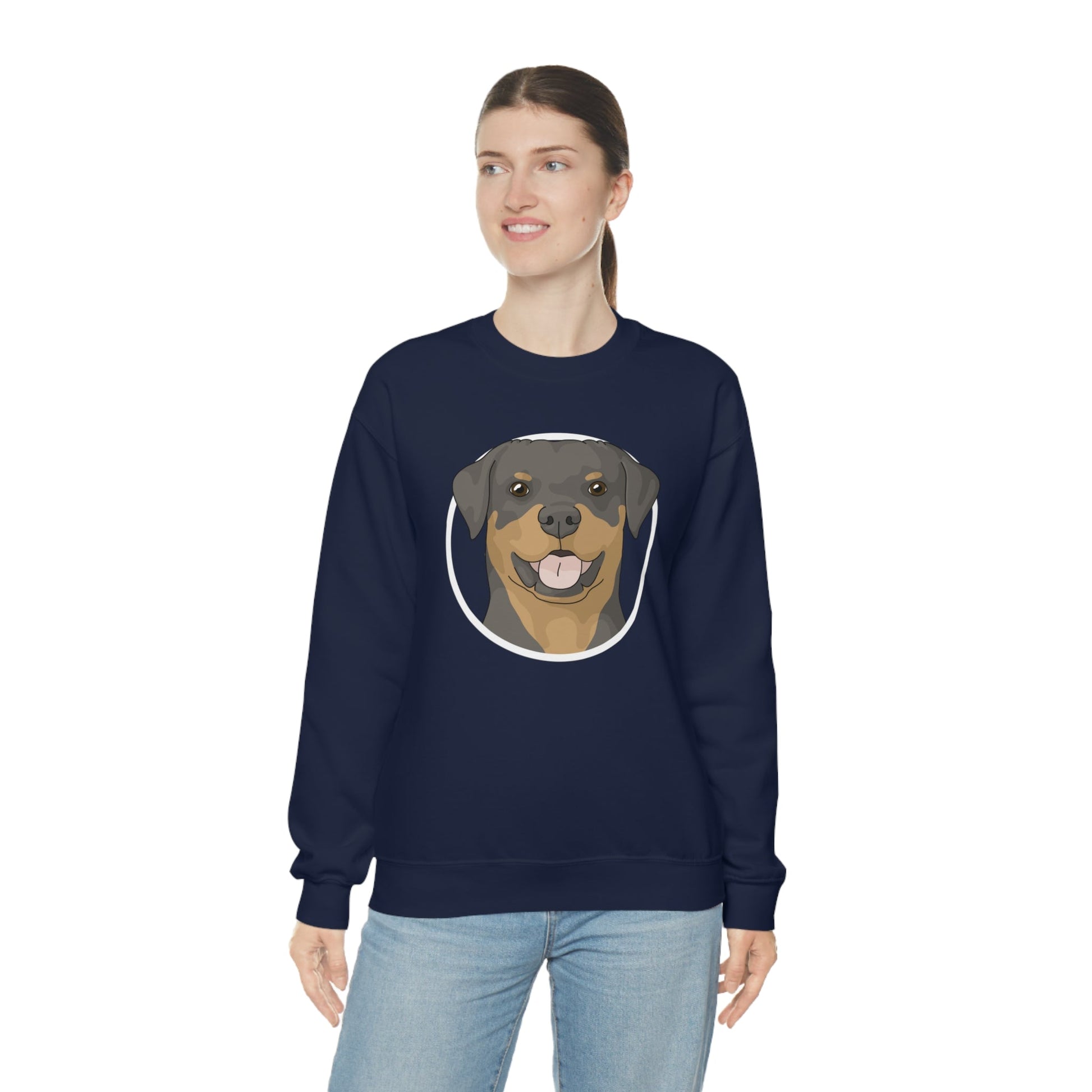 Rottweiler Circle | Crewneck Sweatshirt - Detezi Designs-10353860126588841090