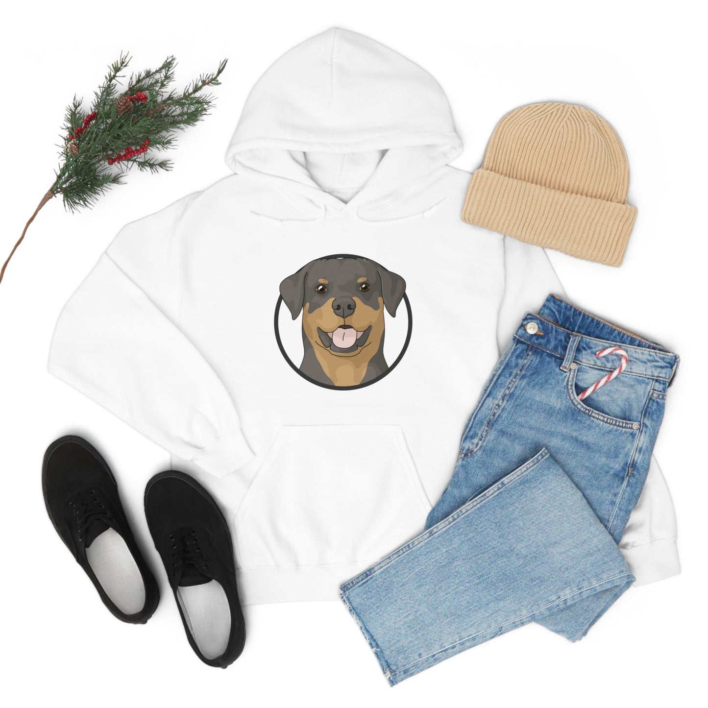 Rottweiler Circle | Hooded Sweatshirt - Detezi Designs-22383077934466687019