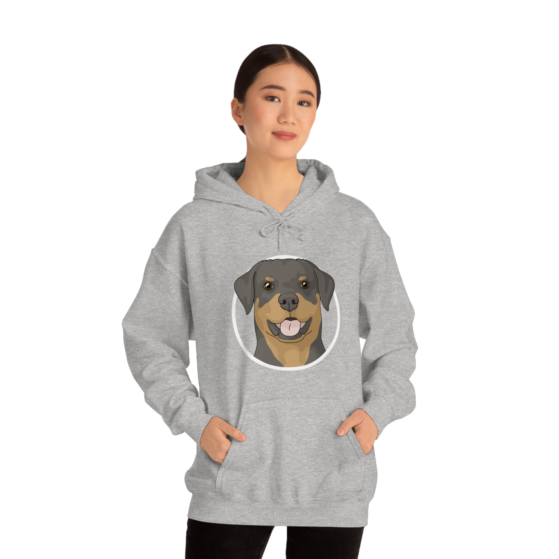 Rottweiler Circle | Hooded Sweatshirt - Detezi Designs-22383077934466687019