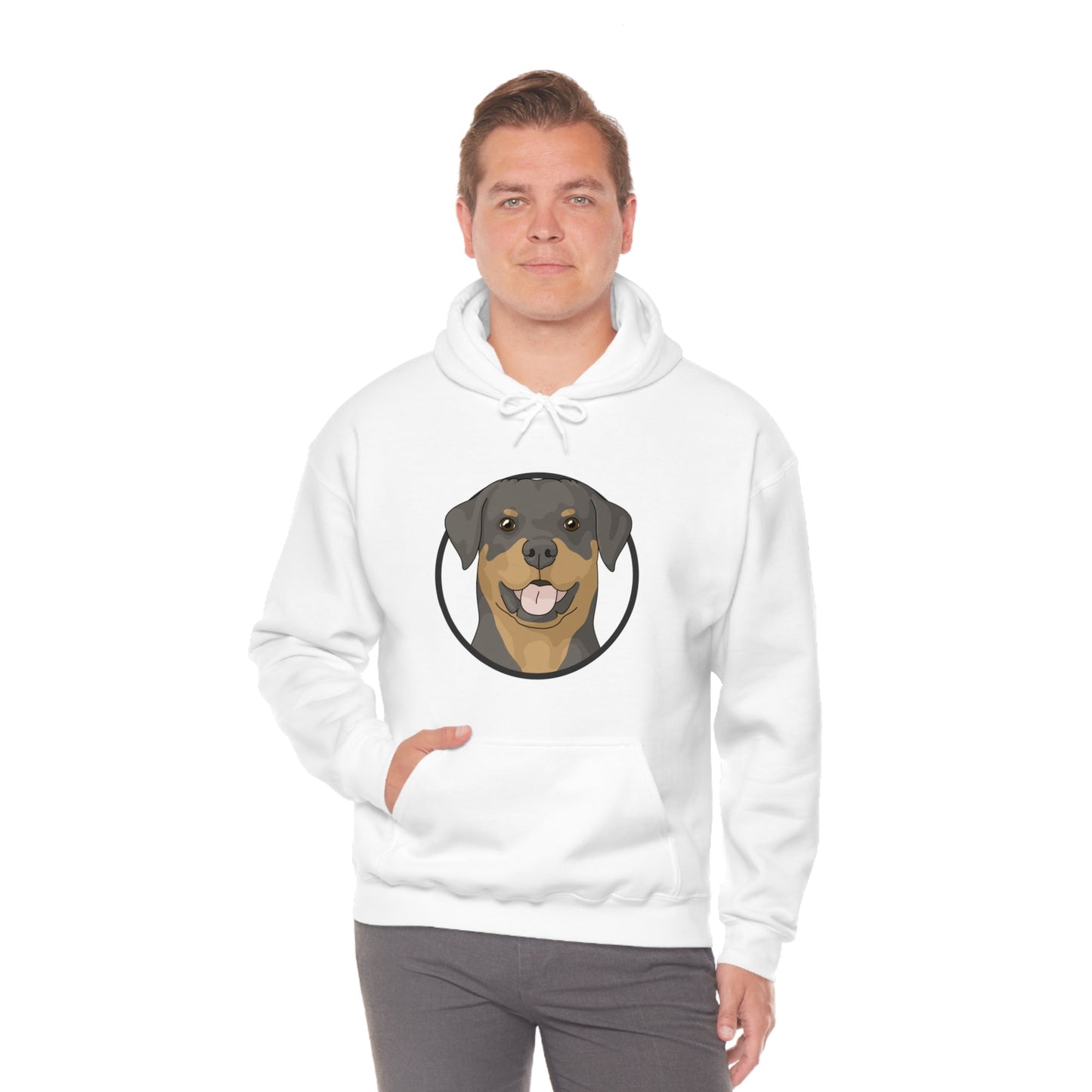 Rottweiler Circle | Hooded Sweatshirt - Detezi Designs-22383077934466687019