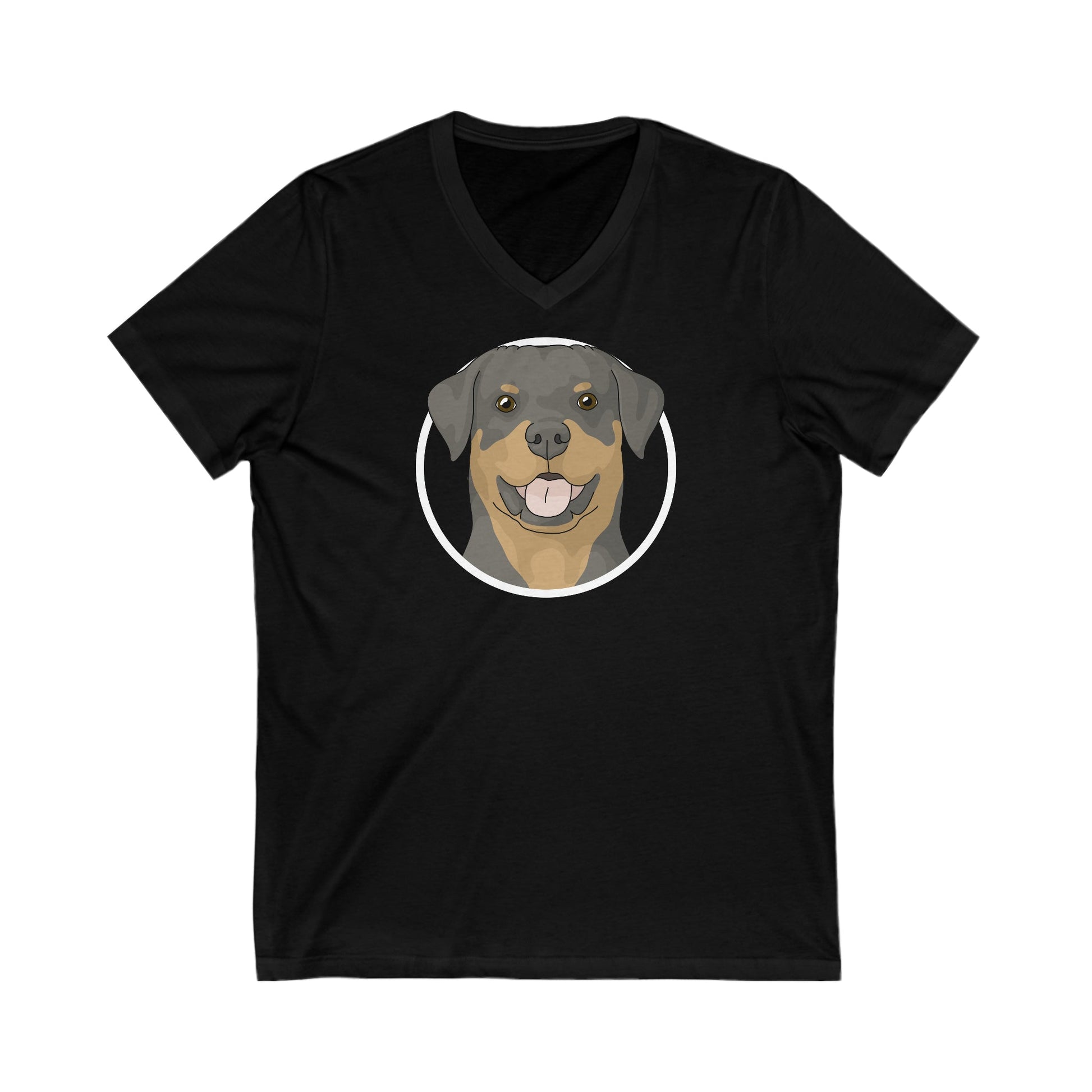 Rottweiler Circle | Unisex V-Neck Tee - Detezi Designs-11305030282556033526