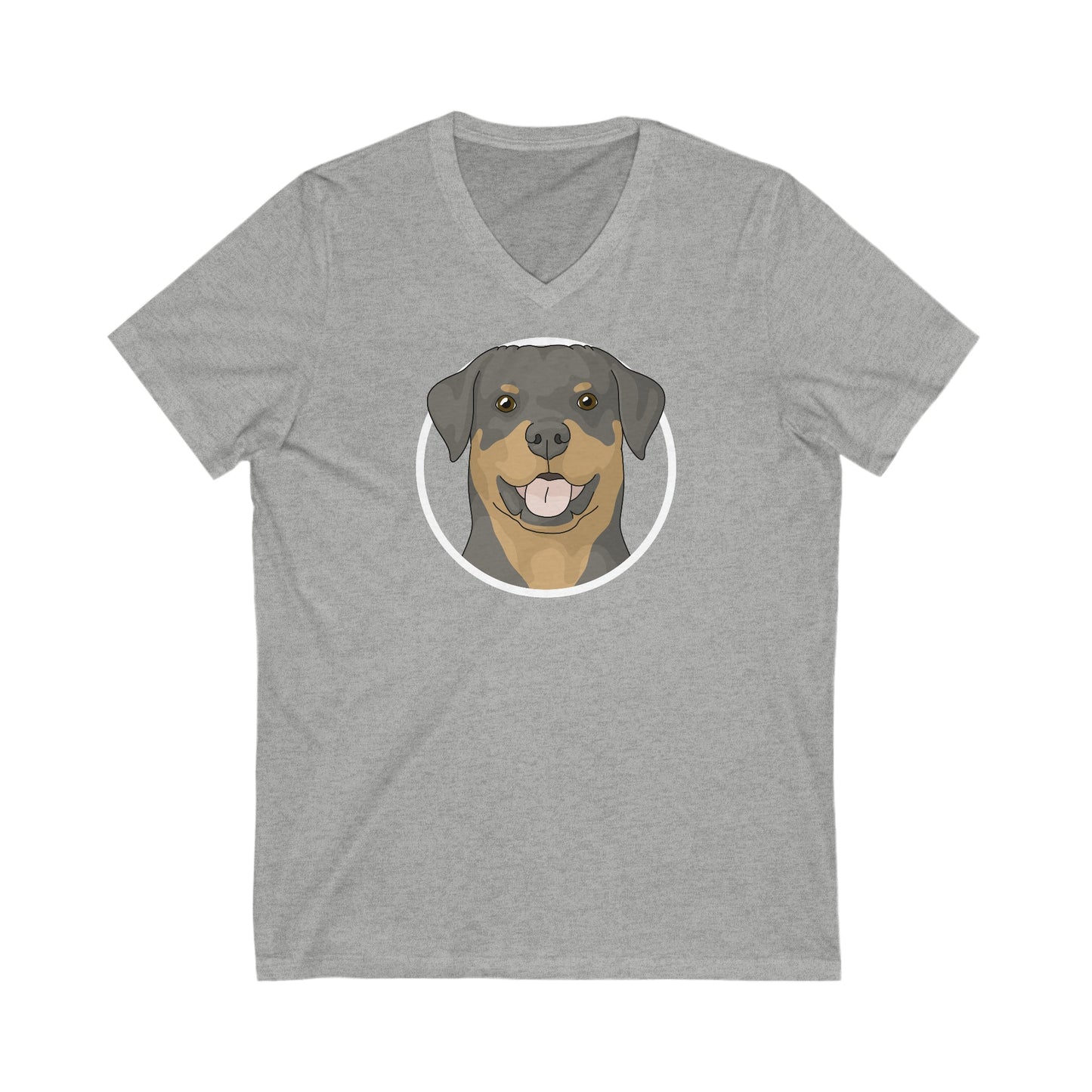 Rottweiler Circle | Unisex V-Neck Tee - Detezi Designs-17773661072842456738