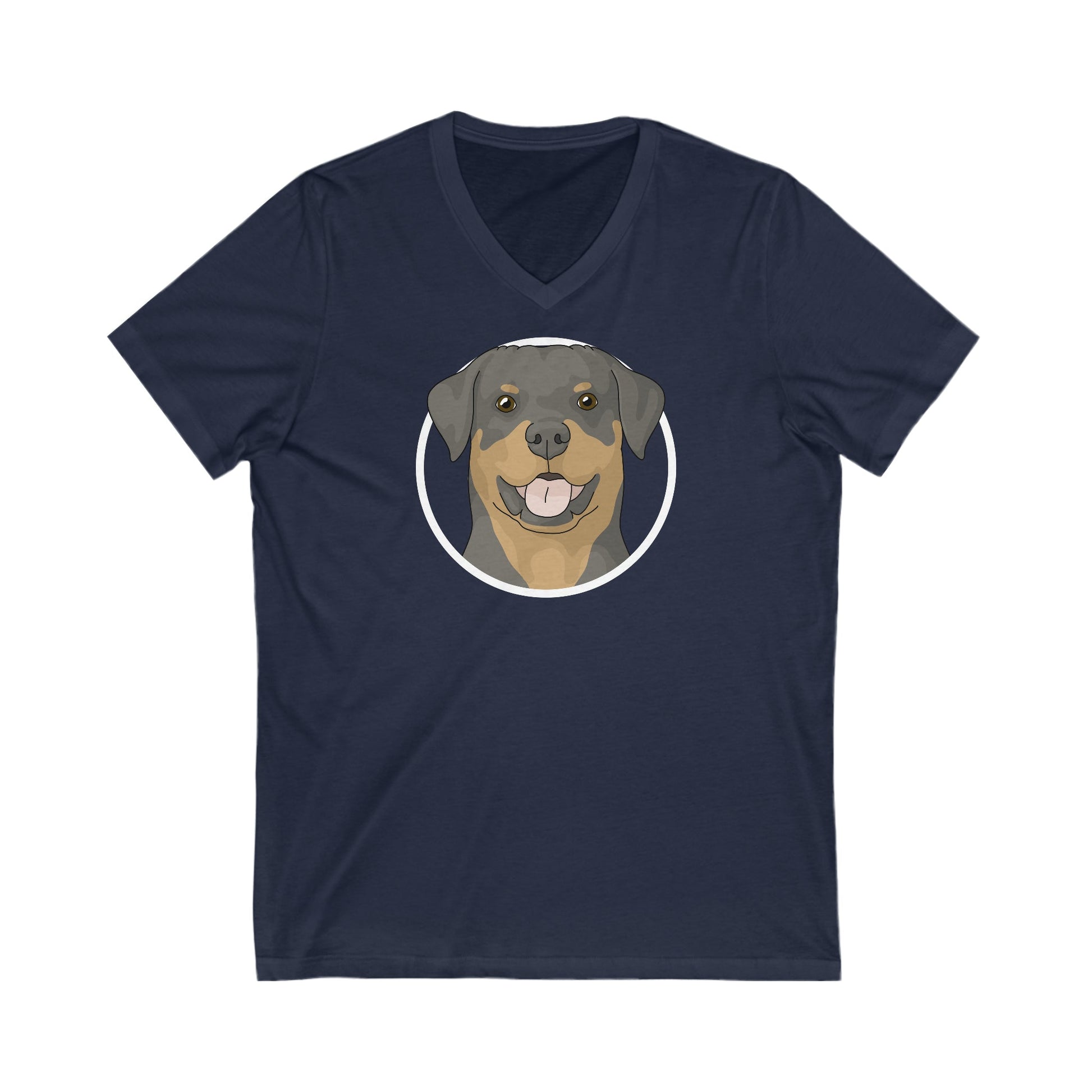 Rottweiler Circle | Unisex V-Neck Tee - Detezi Designs-21613151713404953242