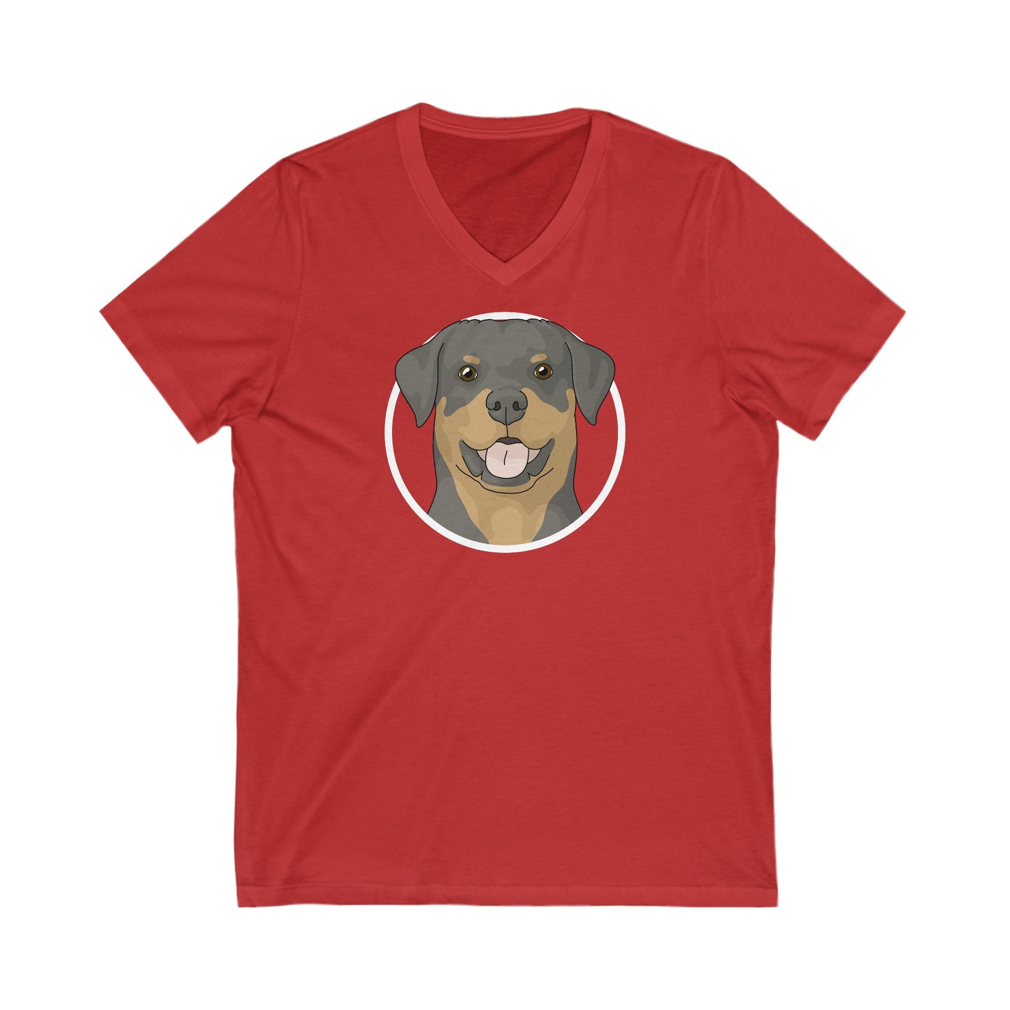 Rottweiler Circle | Unisex V-Neck Tee - Detezi Designs-79610836239227867571