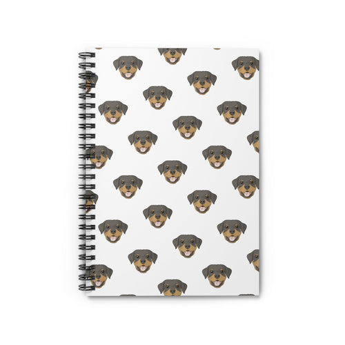 Rottweiler Faces | Spiral Notebook - Detezi Designs-18582674305214247113