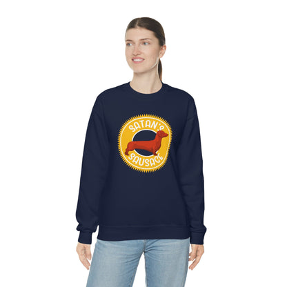 Satan's Sausage | Crewneck Sweatshirt - Detezi Designs-13092150512647904867