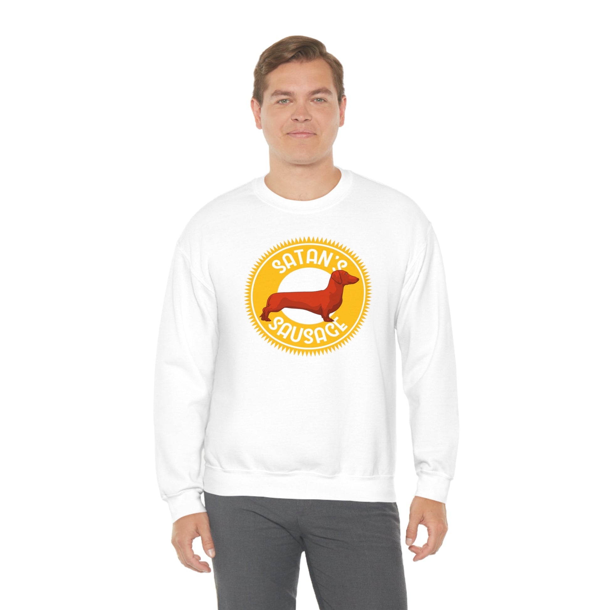 Satan's Sausage | Crewneck Sweatshirt - Detezi Designs-13092150512647904867