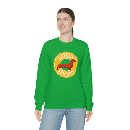 Satan's Sausage | Crewneck Sweatshirt - Detezi Designs-13092150512647904867