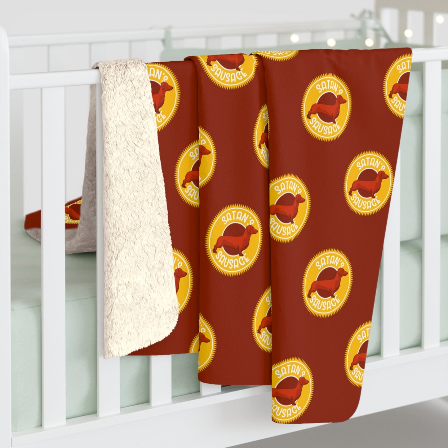 Satan's Sausage | Sherpa Fleece Blanket - Detezi Designs-82563053458739239282