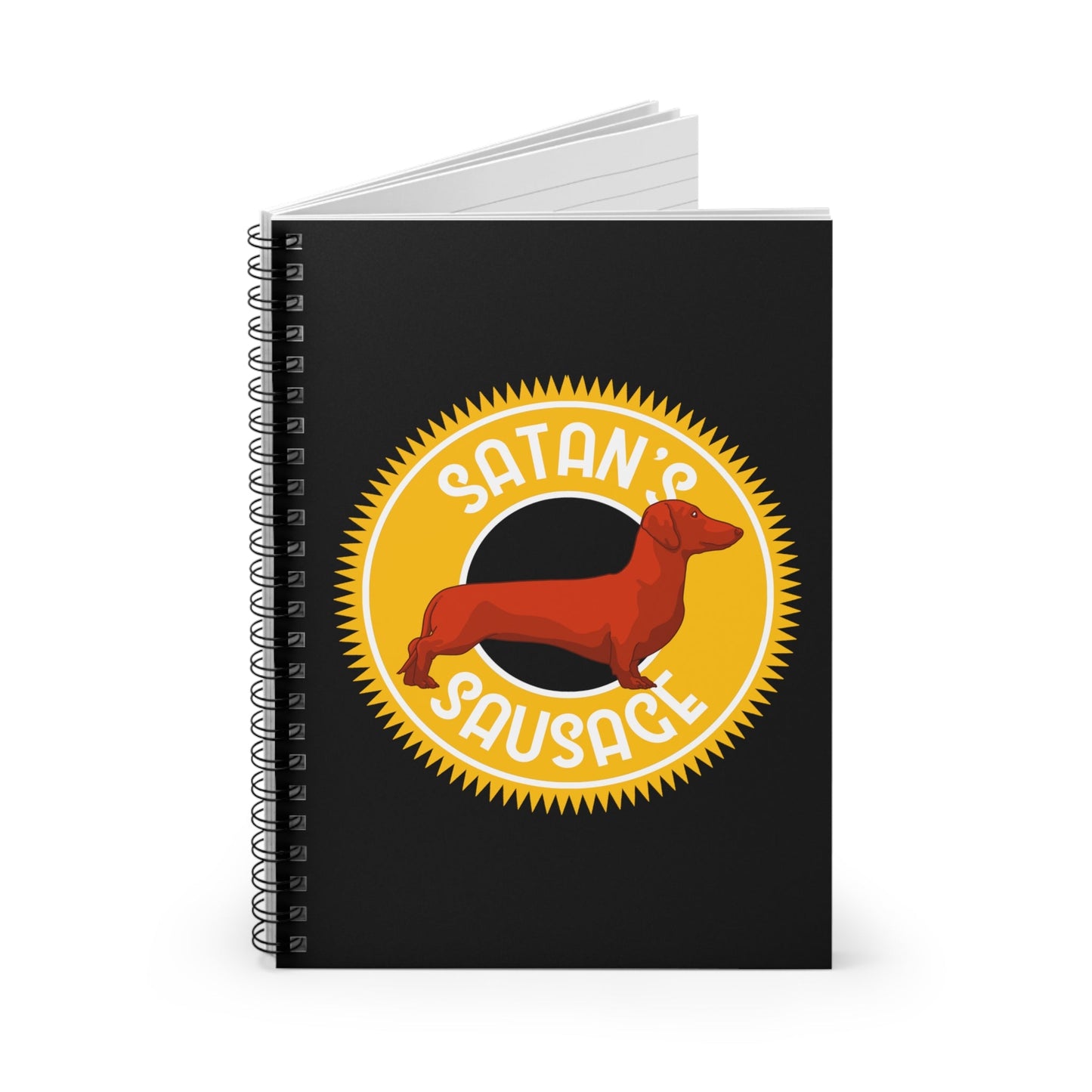 Satan's Sausage | Spiral Notebook - Detezi Designs-24122447741664724449